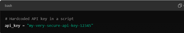 API key in a script